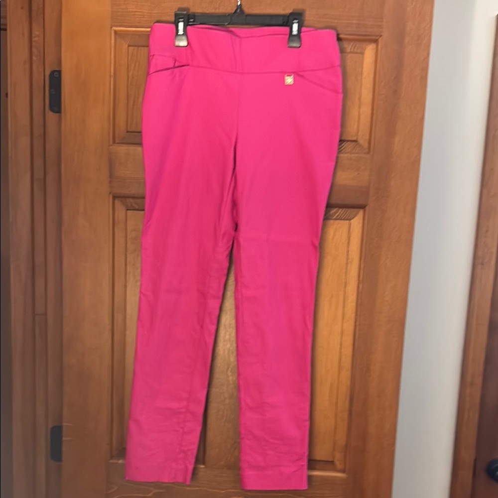 Anne Klein Pink Straight Leg Pants Tailored Fit